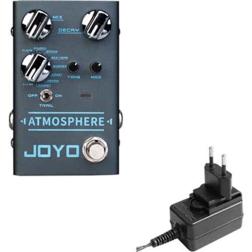 JOYO R-14 Atmospheres Reverb Multi-Effect Guitar Pedal 9 Effects Digital Reverb Pedal True Bypass for Electric Guitar Bass