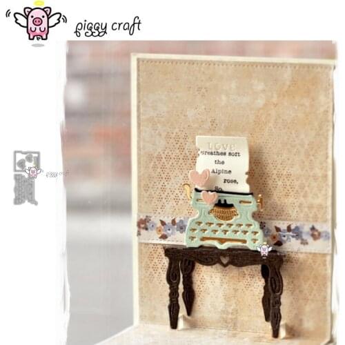 Piggy Craft metal cutting dies cut die mold Love typewriter decoration Scrapbook paper craft knife mould blade punch stencils