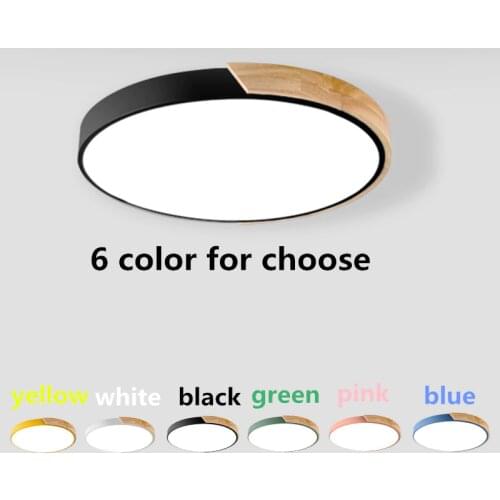 Multicolour Modern Led Ceiling light Super Thin 5cm Solid wood ceiling lamps for living room Bedroom Kitchen Lighting device