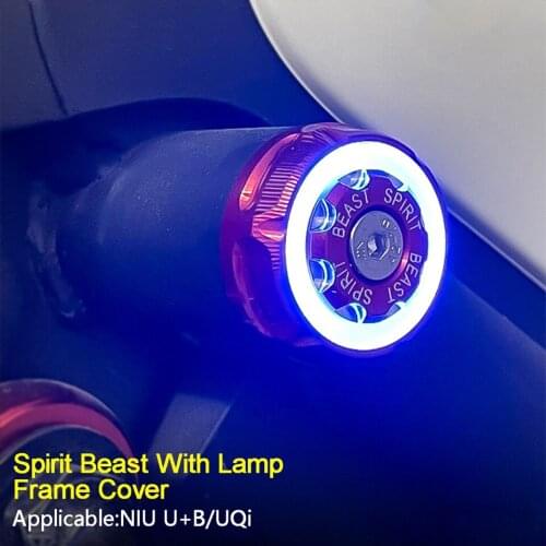 Spirit Beast Motorscyle Frame Cover Modified Electric-Bike Body Hole Plug With LED Lamp Plug For NIU UQi/U+B