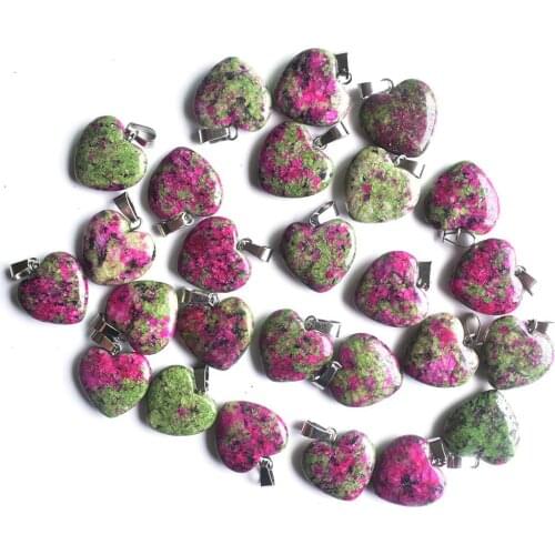 2020 Fashion good quality red and green treasure heart pendants charms for jewelry making 50pcs/lot Wholesale 20mm free shipping