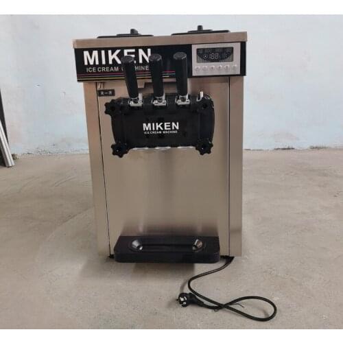Soft Serve Ice Cream Machine For Small Business Desktop CE Prove Stainless Steel 3 Flavors Ice Cream Machine TB-618