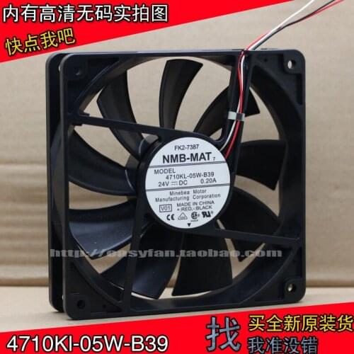 NEW NMB-MAT Minebea 4710KL-05W-B39 24V 0.2A 12CM 12025 Frequency converter cooling fan