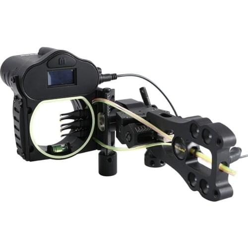 New Five-Pin Fast Adjustment Sight Ranging Bow Aiming Laser Range Finder for Hunting Entertainment Archery Real-Time Rangefinder