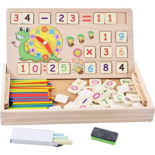 Learning Box Number Game With Drawing Wooden Board Educational Toy For Children 4 5 6 Years Old Birthday Gift