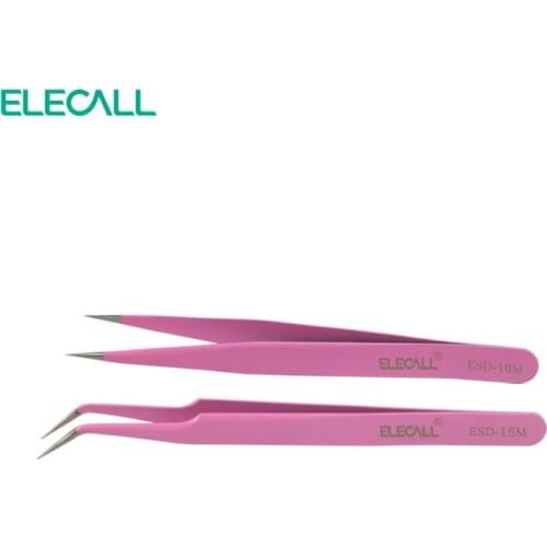 ELECALL Makeup Eyelash Tweezers Extension Tweezer Fan Lash Eyebrow Tweezers Excellent Closure