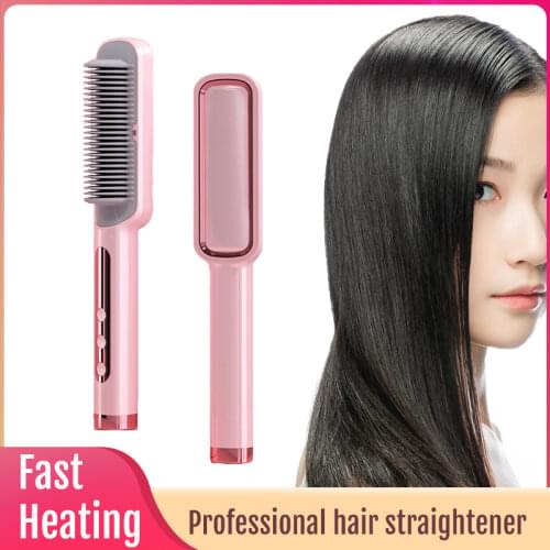 Professional Hair Straightener Heating Comb Straightening Iron Hot Brush Straighteners 2020 New Fashion Design