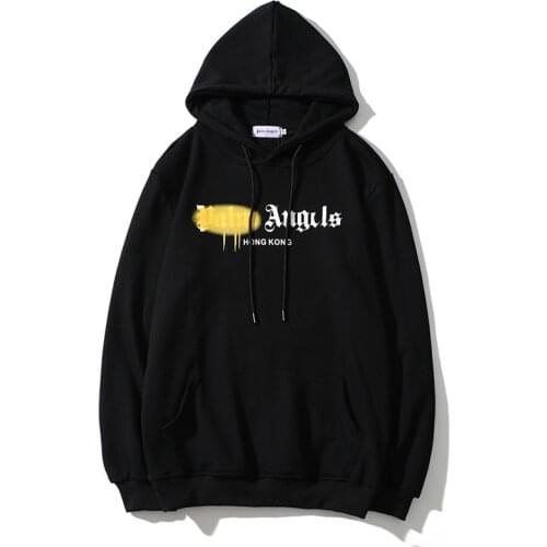 Palm Angels spray letter hoodie PA men women with the same paragraph lazy wild loose Hoodies Sweatshirts 218756