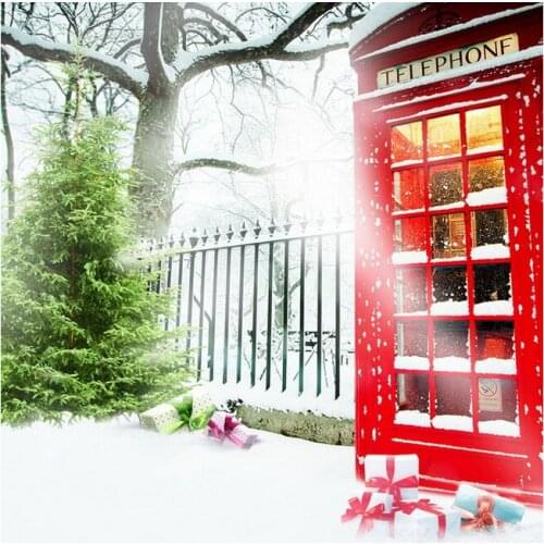 Winter snow gift photo backgrounds vinyl young portrait street art photography backdrops in photo studio props photophone S-2450