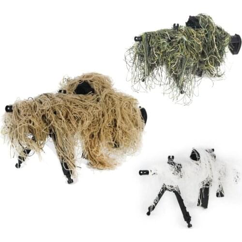 Rifle Wrap Rope Grass Type Ghillie Suits Mlitary CS Hunting Blind Gun Wrap Cover Use Elastic Strap for Camo