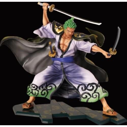 Japan Anime One Piece POP Roronoa Zoro Kimono PVC Figure Figurine 24cm Toy Model Statue New No Box