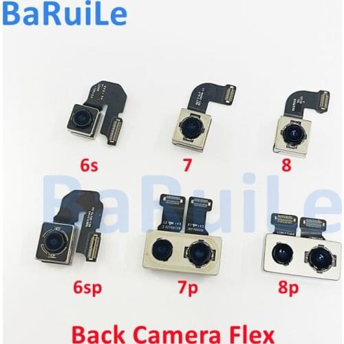 BaRuiLe 5pcs Rear Back Camera for iPhone X 7 7G 8 Plus Big Camera Module Flex Cable Ribbon Replacement Parts Free shipping