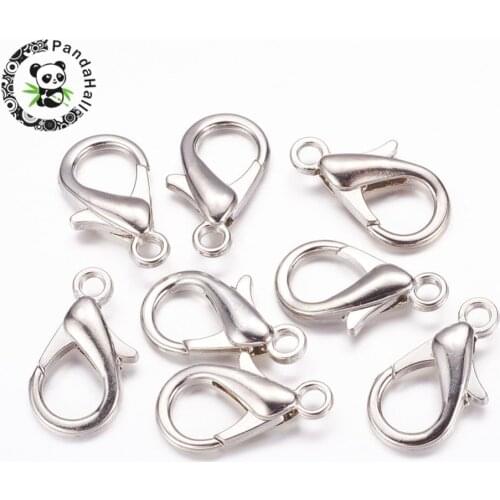 500Pcs Zinc Alloy Lobster Claw Clasps Hooks Chain End Connectors For DIY Bracelet Necklace Jewelry Making Findings 21x12mm