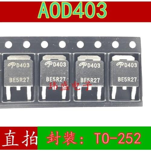 10pcs AOD403 D403 TO-252 30V 85A