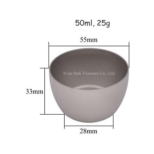 2pcs/lot Pure Titanium Double Wall 50ml Teacup Tass Teabowl Light 25g No-plating Anitcorrosion Matte Finishing