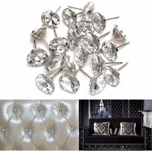 20pcs per pack Crystal buckle soft bag Sofa nails diamond buckle Diamond buttons Background decorative buckle