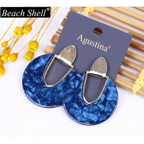 2020 Acetate earrings acrylic bohemian resin drop fashion jewelry statement geometric women korean dangle trendy summer gold cc