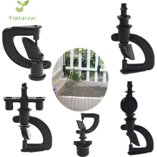 360Degree Rotary Sprinkler Automatic Irrigation Sprayer With Barb Garden Micro Sprinkler Equipment Greenhouse Rotating Nozzle