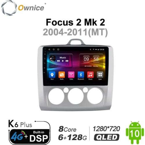 2din Ownice Car Radio Android 10.0 Octa Core Carplay GPS Navigation Multimedia Car Video Player for Ford Focus 2 Mk 2 2004-2011