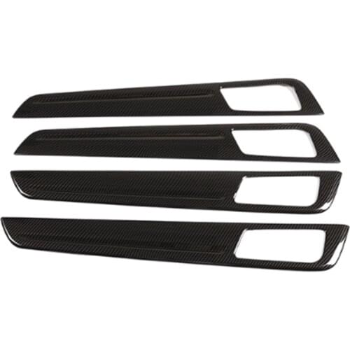 Car Door Interior Panel Door handle bowl panel Cover trim Sticker Fit For Porsche Cayenne 2018-2019 Car-styling Carbon fiber ABS
