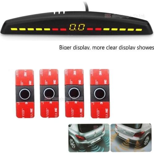 Original 16.5mm Car LED Parking Sensors 4 Sensors Radars Car Detector Alarm Parking System Black White Gray Golden Blue Silver