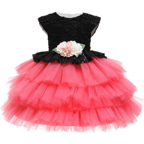 Flower Baby Girl Dresses Clothes For Newborns Birthday Party Christening Ball Gown Infant Baby Princess Wedding Costume