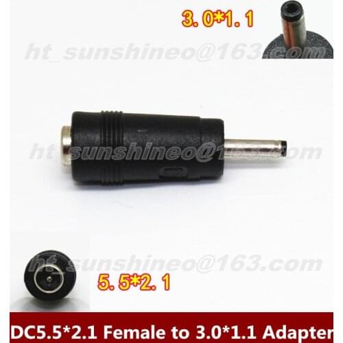 Free shipping via DHL/Fedex 500PCS/LOT DC5.5mm * 2.1mm Female Jack to 3.0mm * 1.1mm Male Plug DC Power Adapter