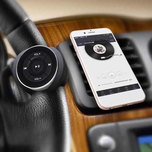 Bluetooth Remote Control Button Car Steering Wheel Motorcycle Bike Handlebar Wireless Media Button