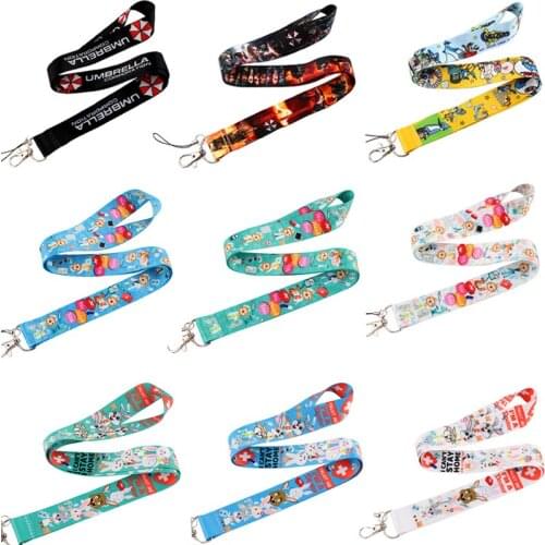 20pcs/lot BH1660 Blinghero Umbrella Movie Necklace Cartoon Rabbit Sloth Doctor Nurse Lanyard Keychain key Phone Rope Accessories