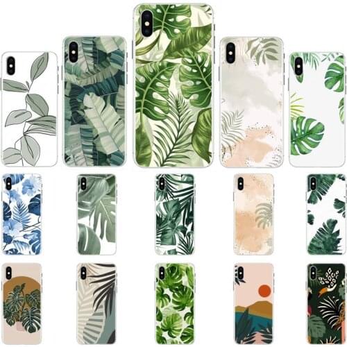 YNDFCNB Palm tree Leaves Plant Flower Phone Case for iPhone 11 12 pro XS MAX 8 7 6 6S Plus X 5S SE 2020 XR case