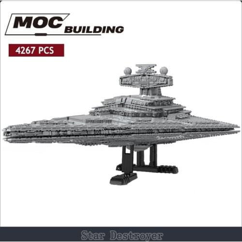 Childrens building blocks assembler star destroyer ship model birthday present moc building blocks star series wars destroyer