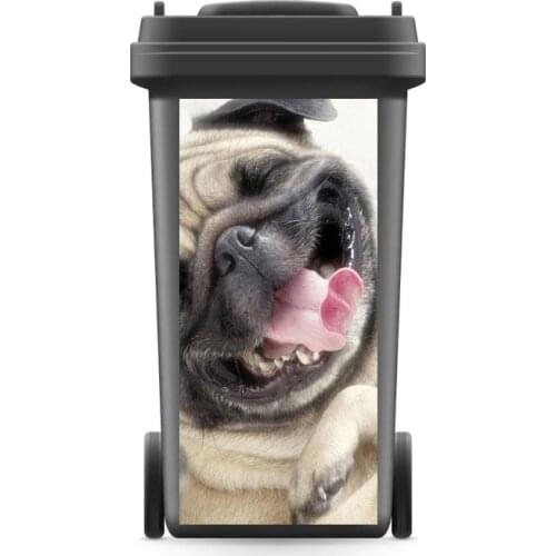 DIY Creative 3D Rubbish Bin Sticker Lovely Dog Art Wall Mural Wall Print Decal Removable self adhesive Kitchen Accessories