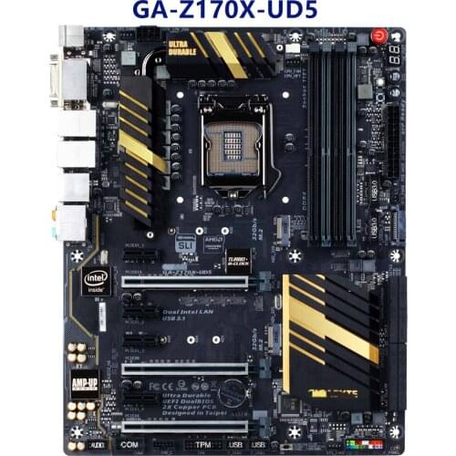 For Gigabyte GA-Z170X-UD5 Z170X-UD5 Motherboard LGA 1151 DDR4 for Intel Z170 Used Desktop Mainboard