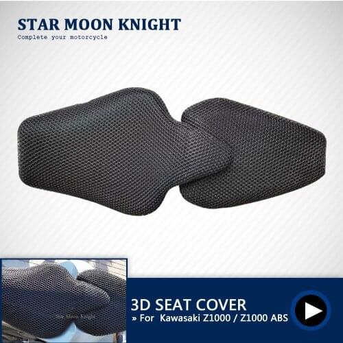 For Kawasaki Z1000 Z 1000 ABS 2014 - Rear Seat Cowl Cushion Pad Cover Net 3D Mesh Waterproof Protector Motorcycle Accessories