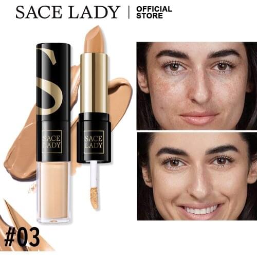 6Colors Double Makeup Concealer Cream Foundation Cover Skin Face Contour Concealer Cosmetics Double Head Face Eye Lip Concealer