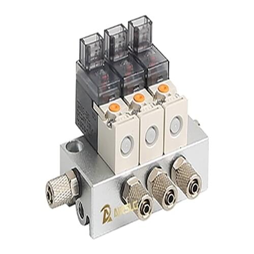 Two-position three-way normally open type Miniature solenoid control integrated vacuum valve Electronic switch air valve group