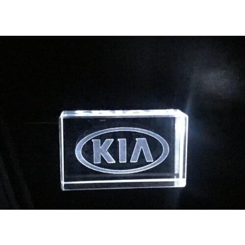 HOT KIA crystal + metal USB flash drive pendrive 4GB 8GB 16GB 32GB 64GB 128GB External Storage memory stick Logo Custom u disk