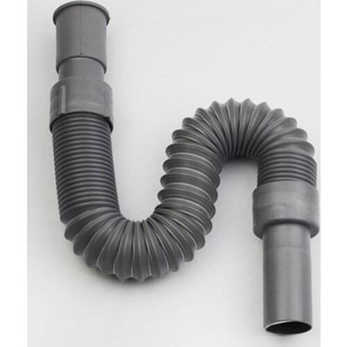 Quality Kitchen Basin Soft Scalable Under Water Pipe Lavatory Sink Counter Sewage Pipe Plating Anti-smelly Flexible Drain Hose