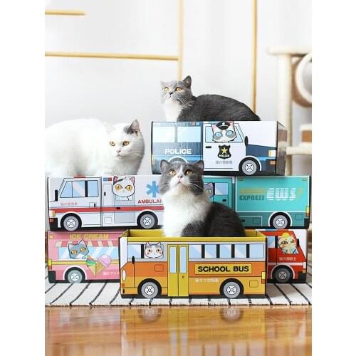 2019 New Cat Scratcher Carton House Pet Cat Claw Scratching Board Bed Cat Scratch Board with Catnip Pet Cat Supplies Qianyi