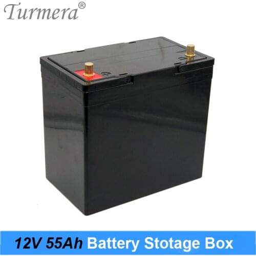 Turmera 12V Battery Storage Box for 3.2V Lifepo4 Battery Use Can Build 55Ah to 105Ah for Solar System Uninterrupted Power Supply