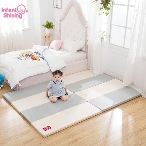 Infant Shining Baby PlayMat 4CM Thickness Play Mat 120X160CM Large Mat Waterproof 4-fold Baby Play Mat Children Game Mat