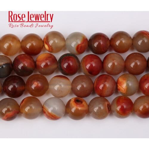 Natural Stone Tiger Skin Agates Round Beads for Jewelry Making 6 8 10 MM Size Loose Beads Diy Bracelet Necklace Wholesale