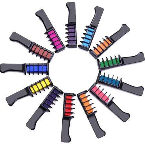 Mini Hair Color Comb Disposable Hair Dye Stick With Comb Easy-To-Clean Hair Dye Comb Hair Chalk Color Comb Paint for Hair Bright