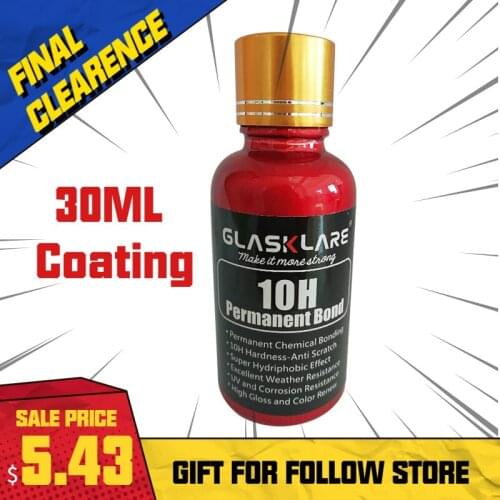 Multi-Functional Hydrophobic Agent Car Care Liquid Glass 10H Ceramic Coat Durable 30ML Hydrophobic Coating
