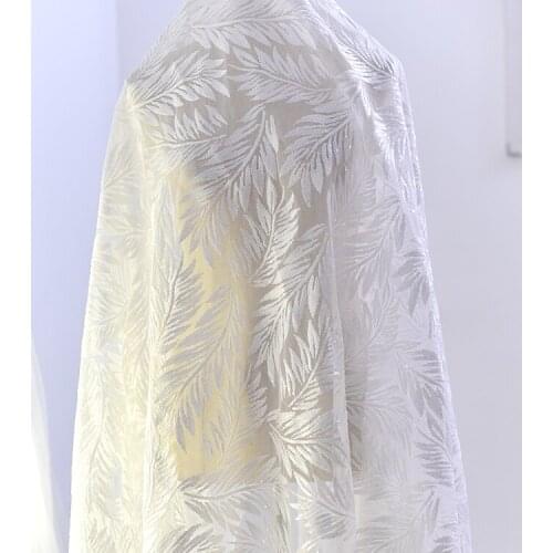 Fashion feather sequins embroidery lace fabric accessories handmade DIY material clothing decorative fabric