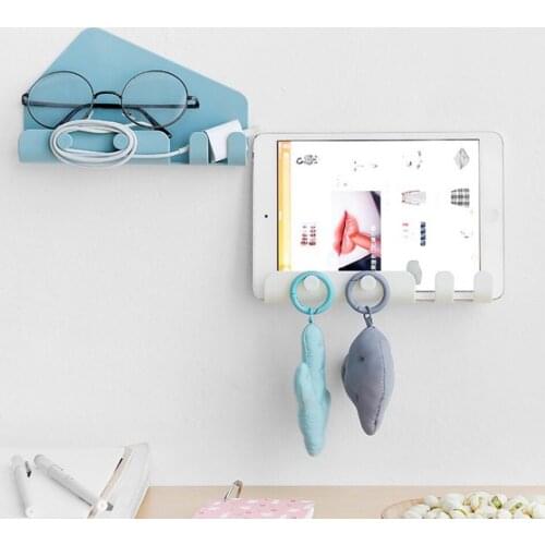 Wall Mounted Hook Mobile Phone Holder Tablet Charging Stand Bracket Universal Stand