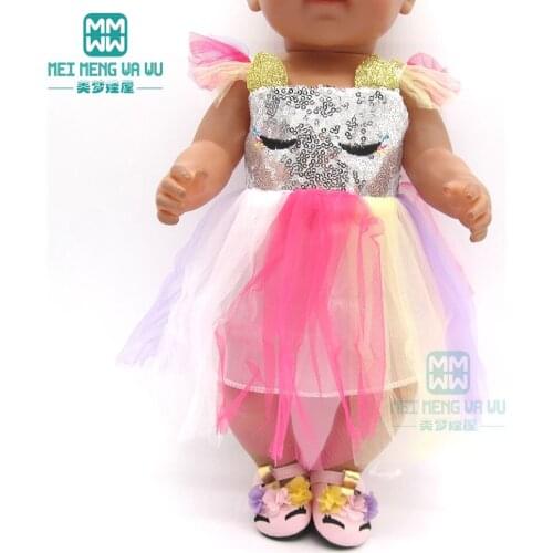NEW doll clothes Sequined dress for 43 cm toy new born doll 18 Inch American doll OG Girls gift