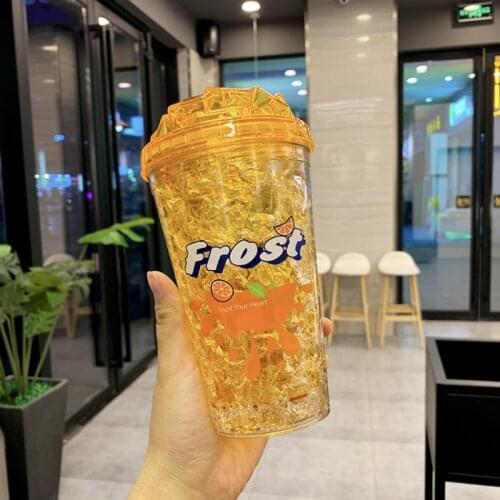 The New Creative Coke Ice Cup Portable Anti-fall Wear-resistant Milk Teacup Adult Summer Hand Water Bottles