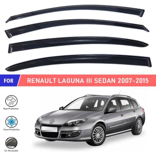 Window deflectors for Renault Laguna III Sedan 2007~2015 car window deflector wind guard vent sun rain visor cover car styling