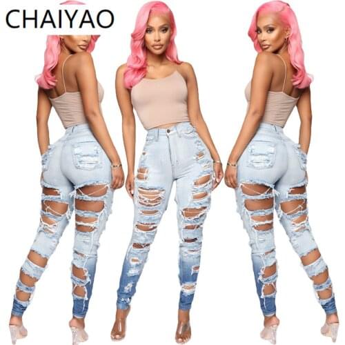 16A3285 Autumn Stretchy Jeans Mom Jeans Ripped Jeans High Waisted Jeans Streetwear Woemn Skinny Jeans Womens Distressed Jeans